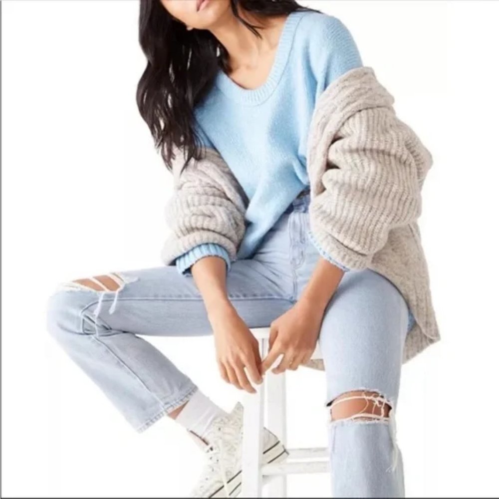Brookside Tunic Sweater in Starlight Blue by FREE PEOPLE NWT